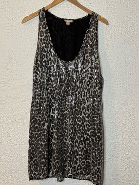 Rodarte for Target Silver and Black Sequin Leopard Print Dress